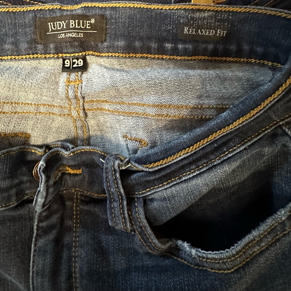 Judy Blue Dark Wash Straight Leg Jeans - Picture 2 of 3